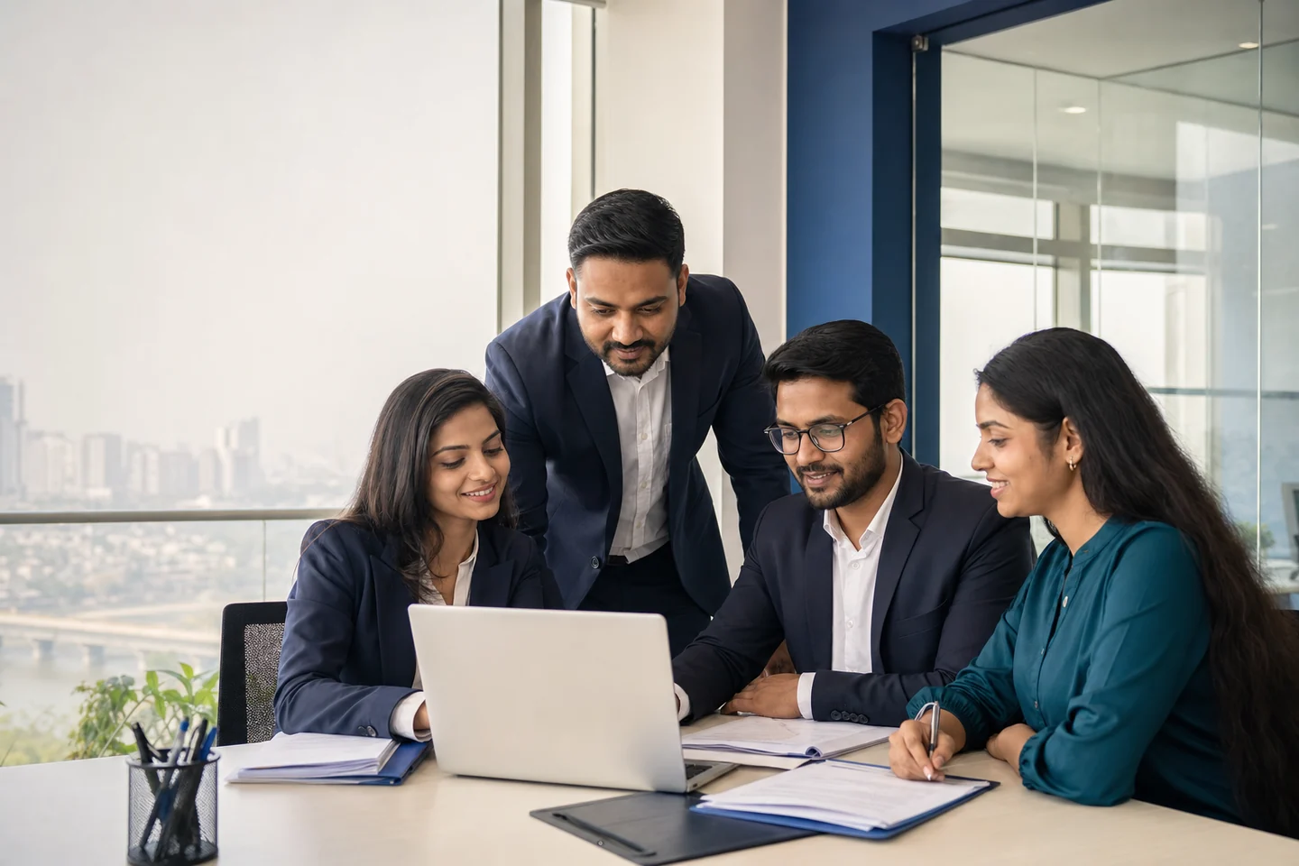NiyamWale corporate compliance team collaborating in a modern Patna office