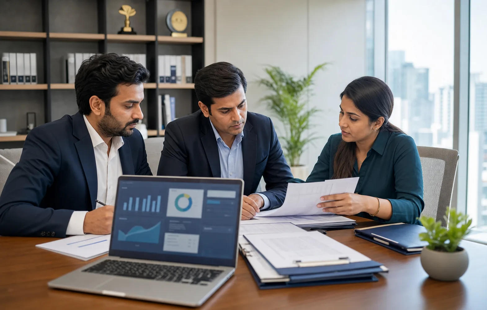 Indian LLP designated partners reviewing annual compliance records