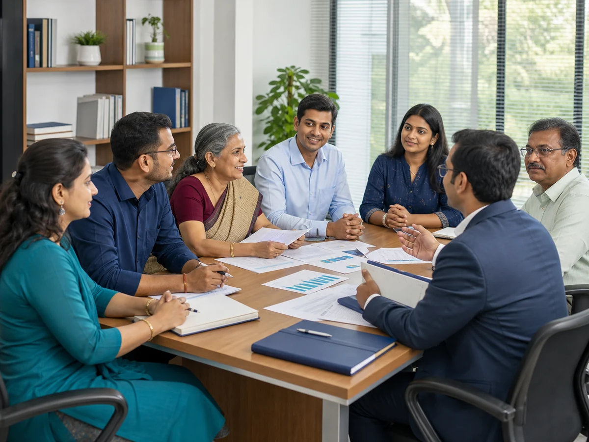 Indian community promoters reviewing Nidhi Company registration documents