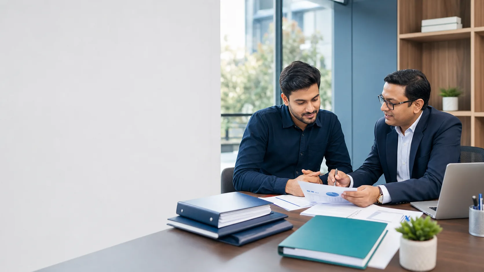 Indian OPC founder reviewing annual compliance with a professional advisor