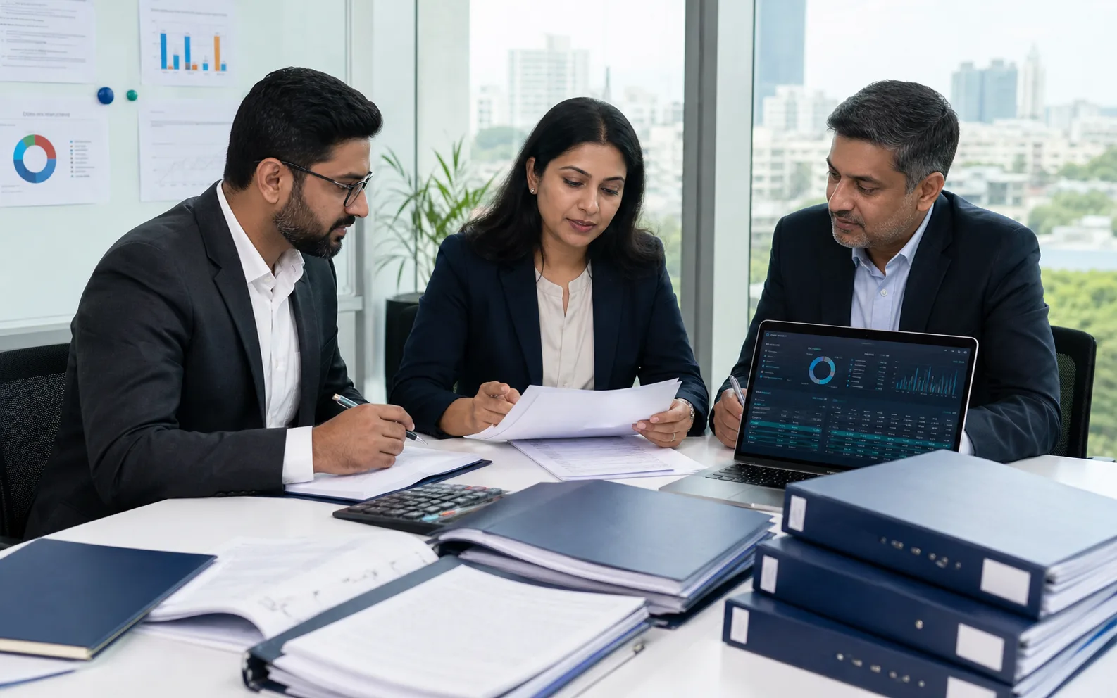 Indian private company board reviewing annual compliance and financial records